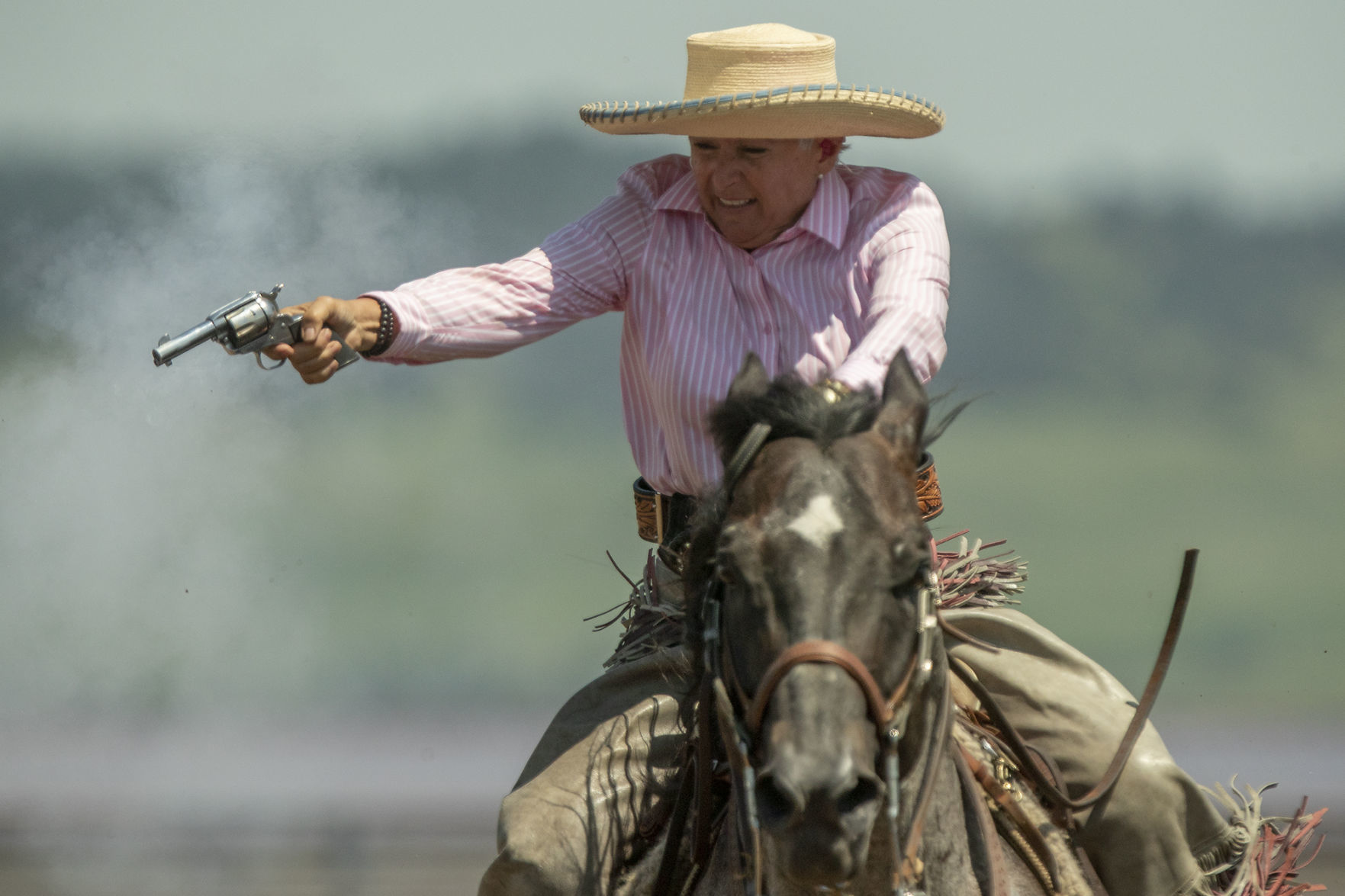 Cowboy mounted shooting